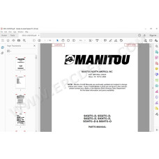 Manitou Forklift S402TC-D S404TC-D S502TC-D S504TC-D S602TC-D S604TC-D parts manual