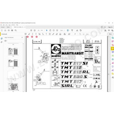 Manitou Forklift TMT 315 315RL 317SI 317SIRL 320S parts manual