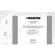 Manitou Forklift TMT 45 Serie 1 E2 spare parts manual