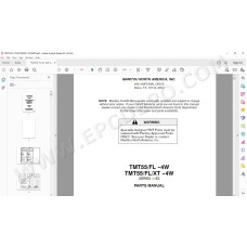 Manitou Forklift TMT55 FL / XT 4W Series 1 E2 parts manual