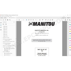 Manitou Forklift TMT 55 HT / XT / T3 spare parts manual