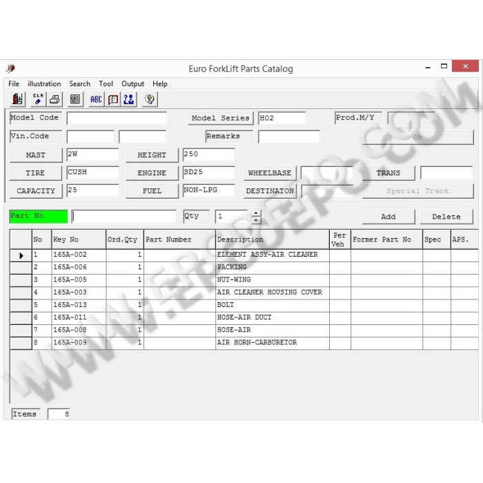 NISSAN FORKLIFT EPC SPARE PARTS CATALOG 2013