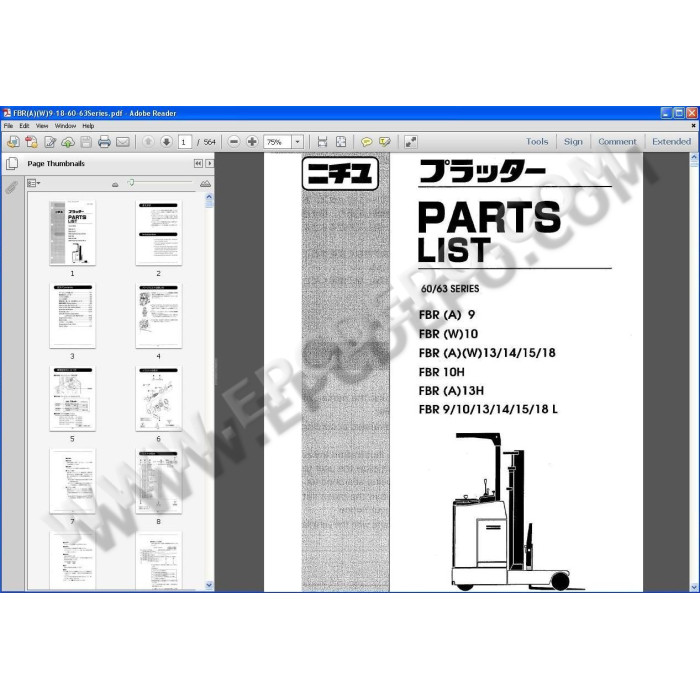 NICHIYU FORKLIFT EPC SPARE PARTS CATALOG