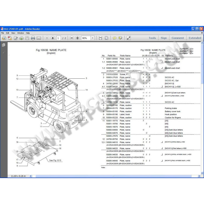 NICHIYU FORKLIFT EPC SPARE PARTS CATALOG