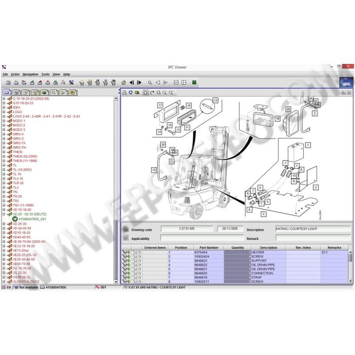 OM PIMESPO FORKLIFT EPC PARTS CATALOG 2012
