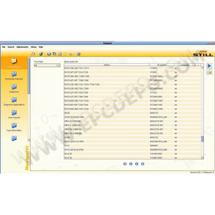 STILL STEDS 8.17 2017 EPC PARTS CATALOG + SERVICE