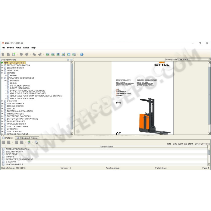 STILL STEDS 8.17 2017 EPC PARTS CATALOG + SERVICE