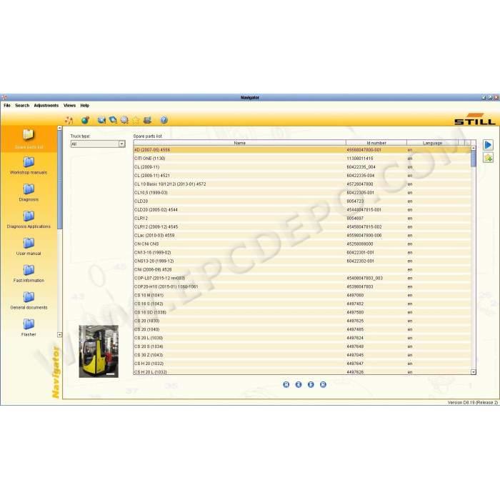 STILL STEDS 8.19 2019 EPC PARTS CATALOG + SERVICE