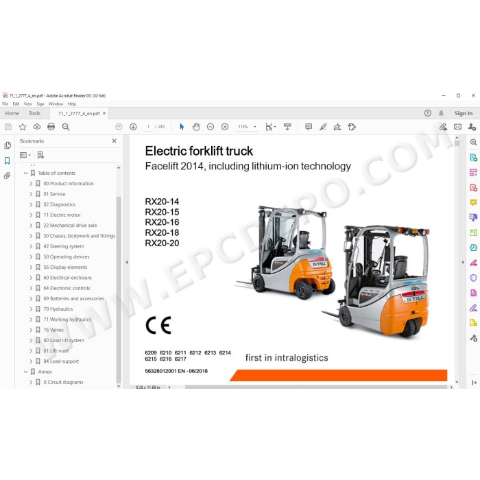 STILL STEDS 8.19 2019 EPC PARTS CATALOG + SERVICE