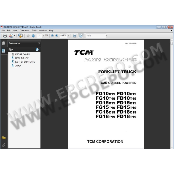 TCM FORKLIFT EPC SPARE PARTS CATALOG