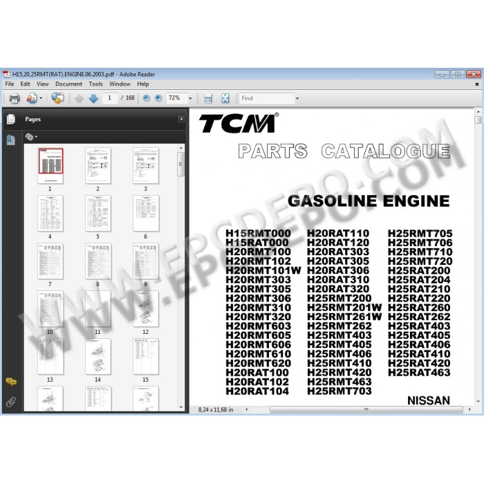 TCM FORKLIFT EPC SPARE PARTS CATALOG