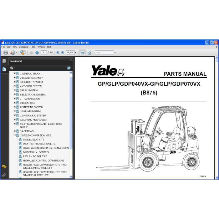 YALE GP / GLP / GDP 040VX - 070VX PARTS CATALOG