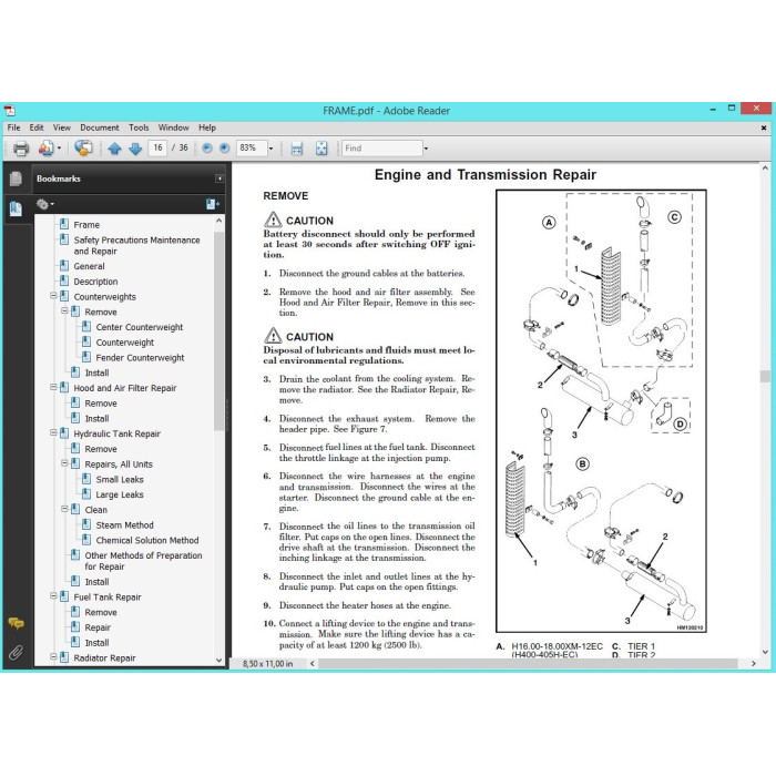 Hyster H14.00-20.00XM H360-450H EU service manual