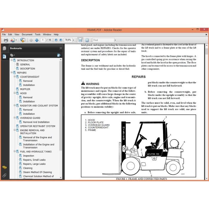 Hyster H2.00XL H2.50XL H3.00XL EU service manual