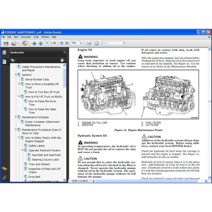 Hyster H16.00-22.00XM-12EC H400-500HD US service manual
