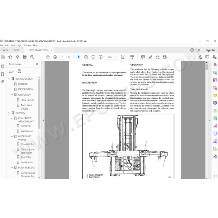 Hyster H17.00C H19.00C H21.50C H23.50C service manual