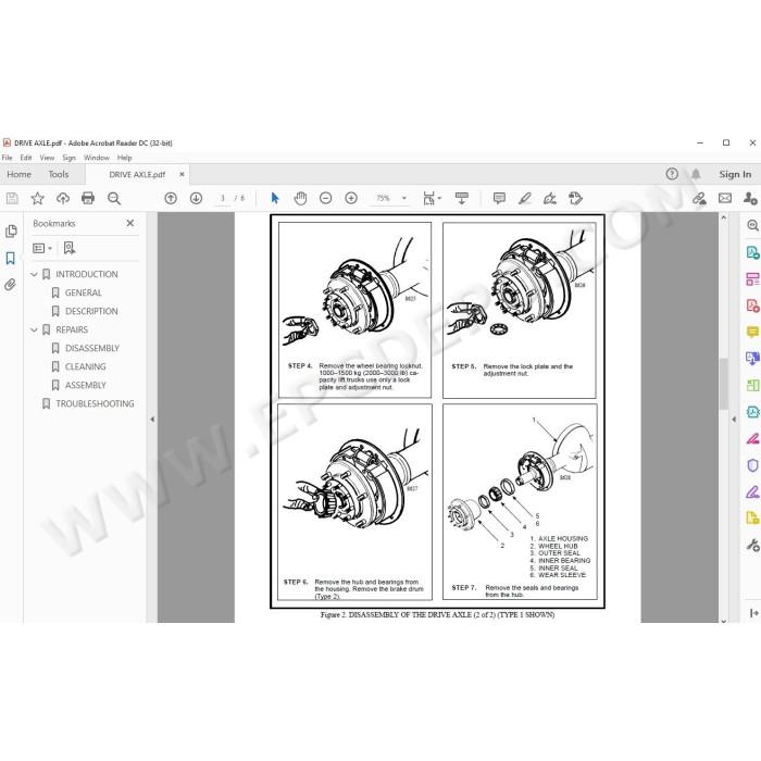 Hyster H60E, H70E, H80E, H100E, H110E service manual