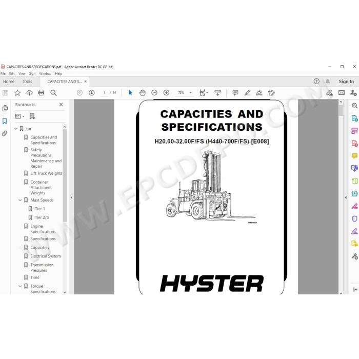 Hyster H20.00-32.00F/FS (H440-700F/FS) EU service manual
