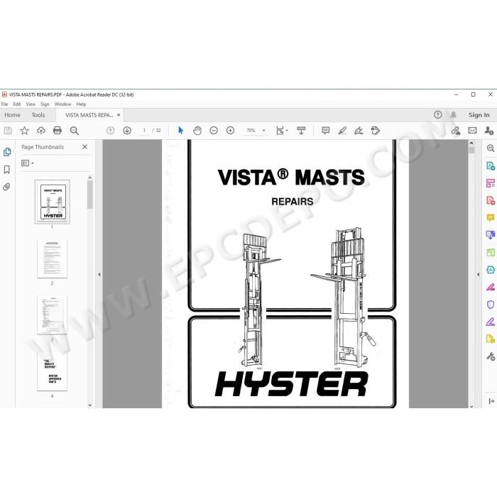 Hyster H40J, H50J, H60JS US service manual