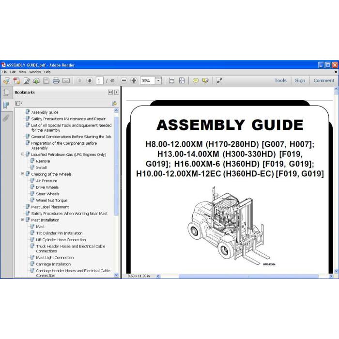 Hyster H170-280HD, H300-330HD, H360HD EU service manual