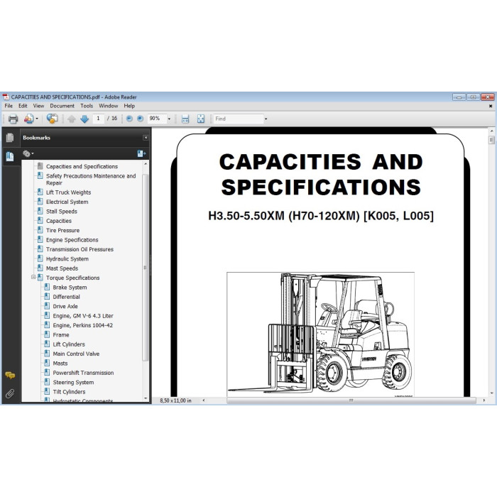 Hyster H3.50-5.50XM (H70-120XM) US service manual