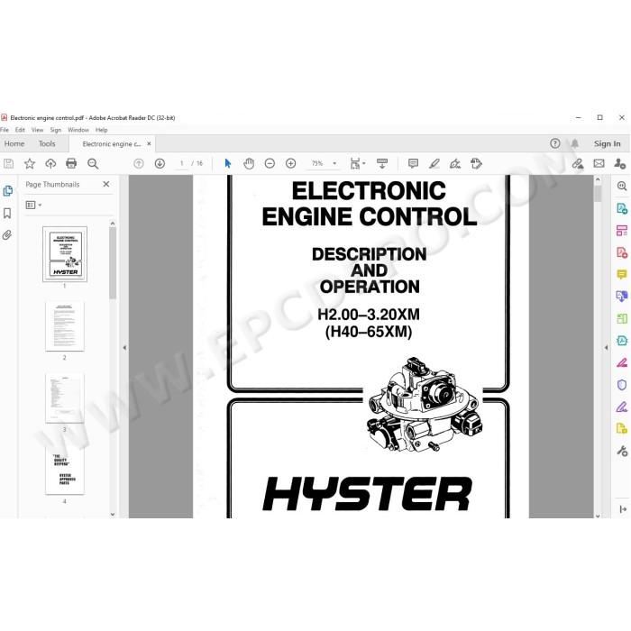 Hyster H2.00-H3.20XM (H40-H65XM) US service manual