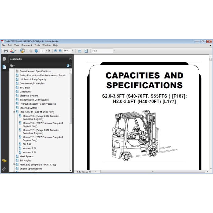 Hyster H40FT H50FT H60FT H70FT US service manual
