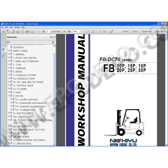NICHIYU FORKLIFT SERVICE & REPAIR DOCUMENTATION
