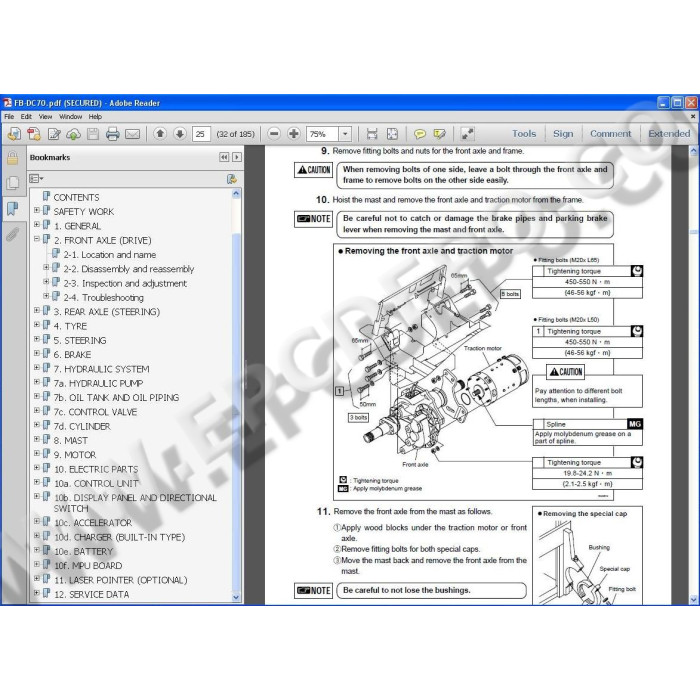 NICHIYU FORKLIFT SERVICE & REPAIR DOCUMENTATION