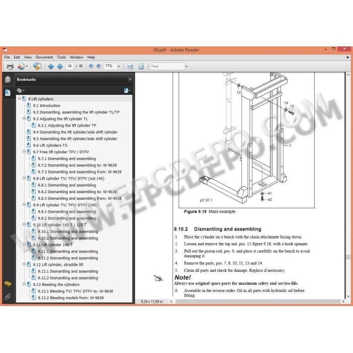 NISSAN FORKLIFT SERVICE & REPAIR MANUAL 2013