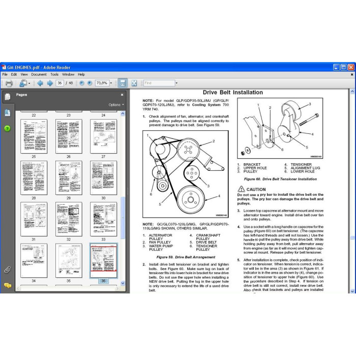 YALE GLP / GDP 3.5 - 5.5 LJ / MJ SERVICE MANUAL