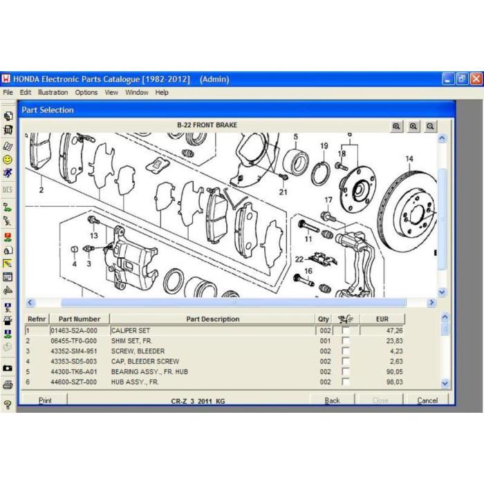 HONDA EUROPE EPC PARTS CATALOG 2011