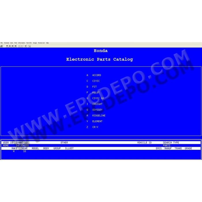 HONDA USA EPC PARTS CATALOG 2011
