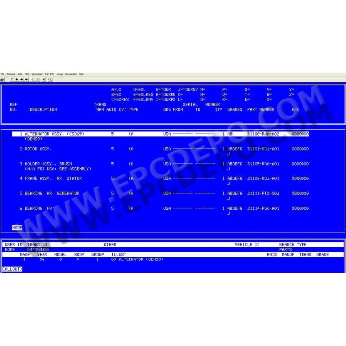 HONDA USA EPC PARTS CATALOG 2011