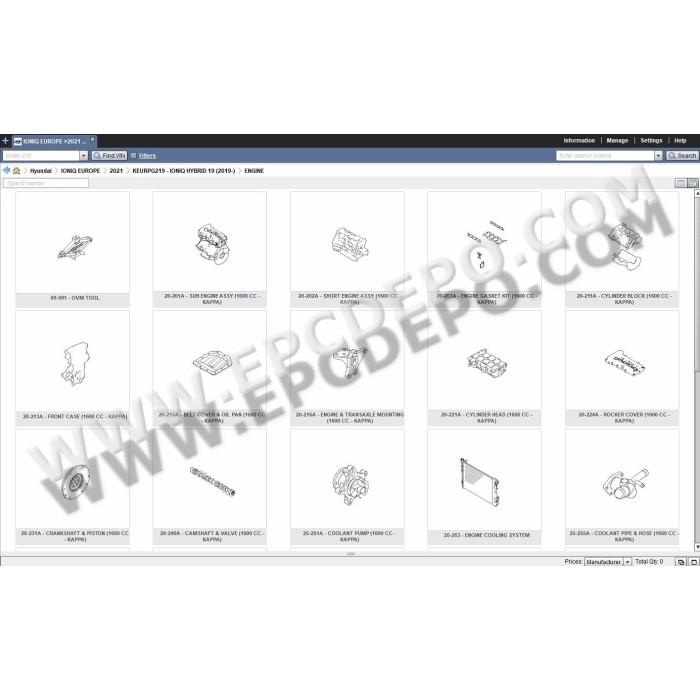 HYUNDAI WORLDWIDE EPC PARTS CATALOG 2020