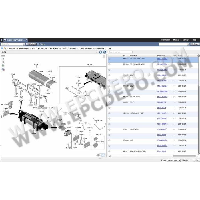 HYUNDAI WORLDWIDE EPC PARTS CATALOG 2020