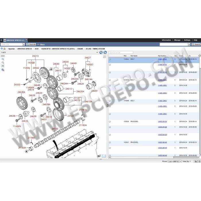HYUNDAI WORLDWIDE EPC PARTS CATALOG 2020