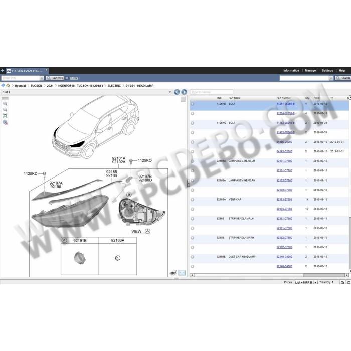 HYUNDAI WORLDWIDE EPC PARTS CATALOG 2020