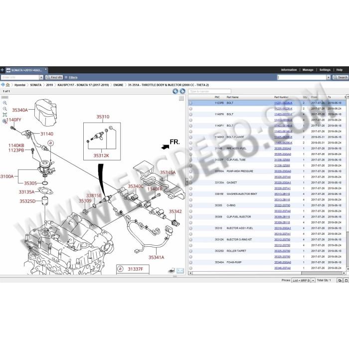 HYUNDAI WORLDWIDE EPC PARTS CATALOG 2020