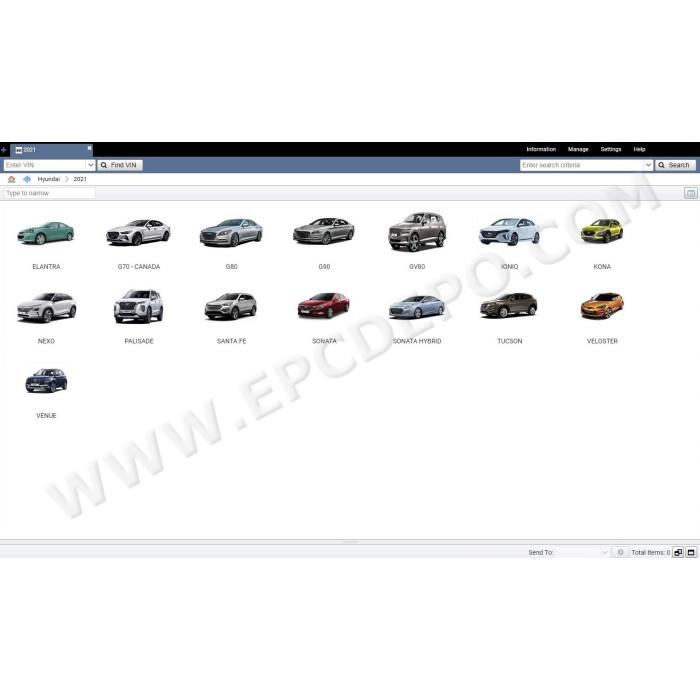 HYUNDAI NORTH AMERICA EPC 2021 PARTS CATALOG
