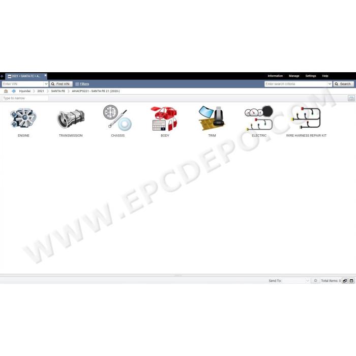 HYUNDAI NORTH AMERICA EPC 2021 PARTS CATALOG