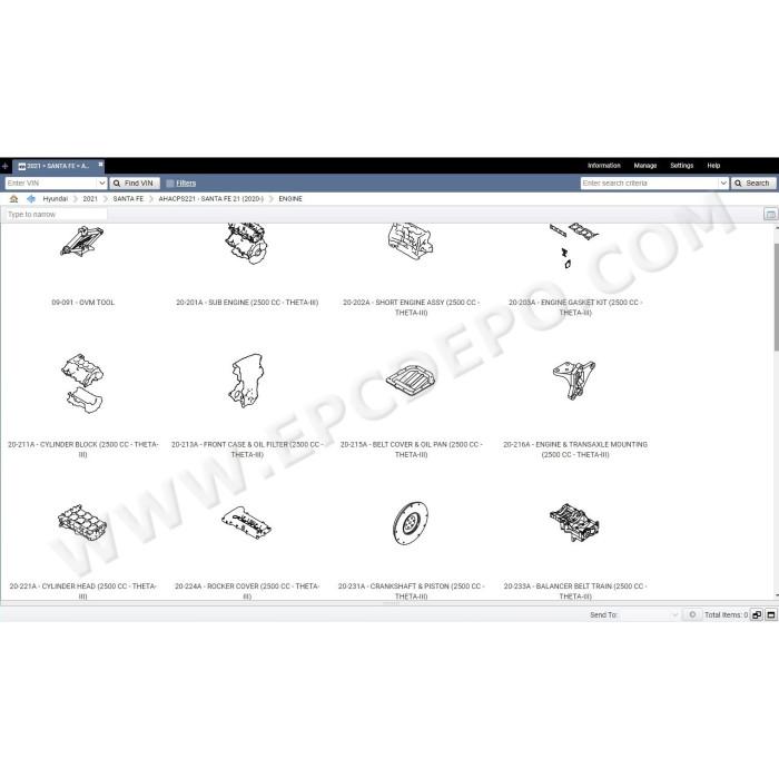 HYUNDAI NORTH AMERICA EPC 2021 PARTS CATALOG