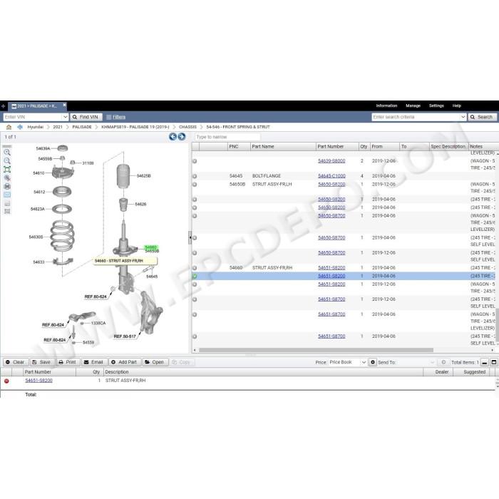 HYUNDAI NORTH AMERICA EPC 2021 PARTS CATALOG