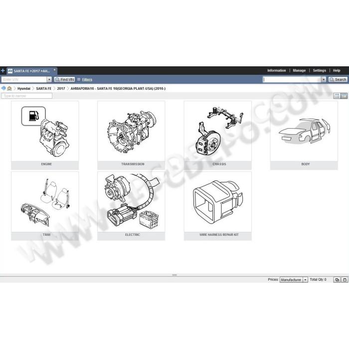 HYUNDAI NORTH AMERICA EPC 2017 PARTS CATALOG