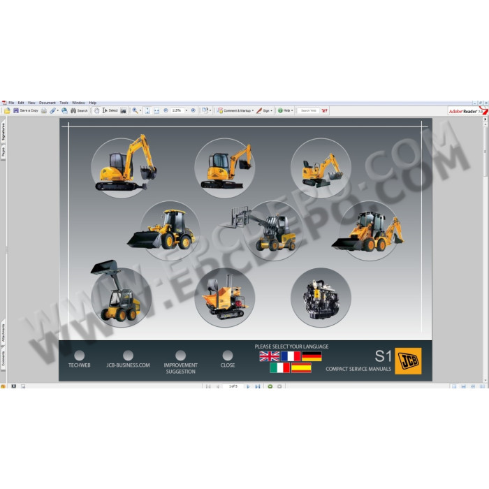 JCB COMPACT SERVICE MANUALS 2011