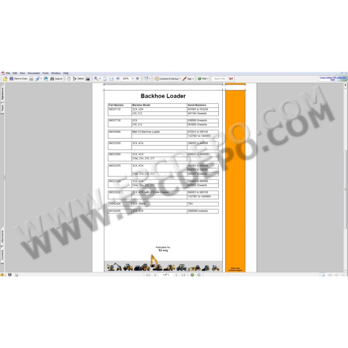 JCB COMPACT SERVICE MANUALS 2011