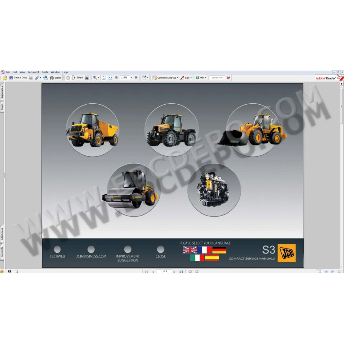 JCB COMPACT SERVICE MANUALS 2011