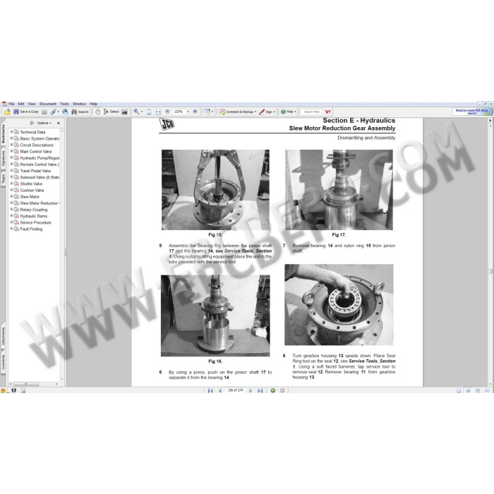 JCB COMPACT SERVICE MANUALS 2011