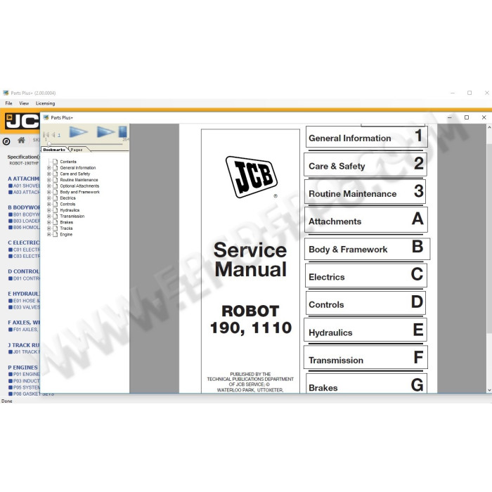 JCB SPP Service Parts Pro EPC 2017 + Service manuals 2017