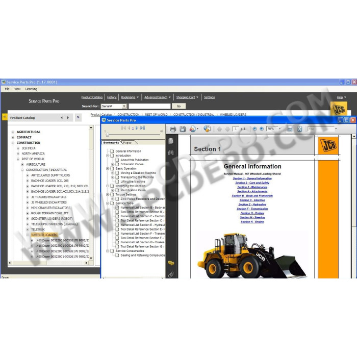 JCB SPP Service Parts Pro EPC 2015 + Service manuals 2016